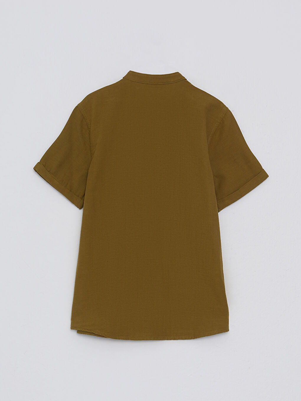 Hakim Yaka Basic Kısa Kollu Erkek Çocuk Gömlek-1