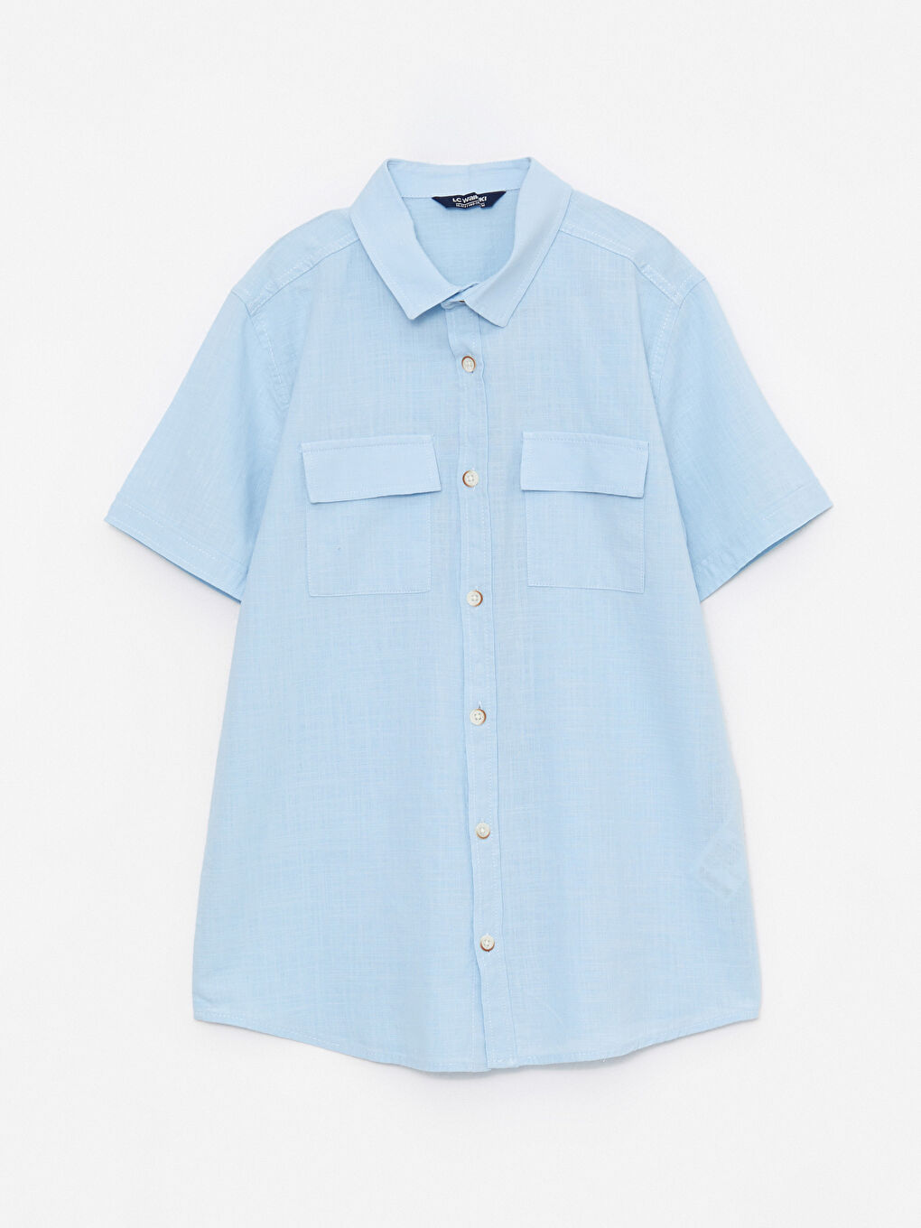 Chemise Basique à Manches Courtes en Popeline pour Garçon