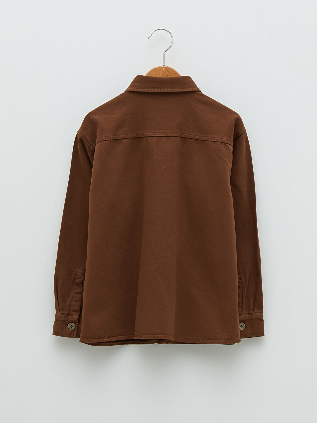 Basic Gabardine Long Sleeve Boy Shirt-5