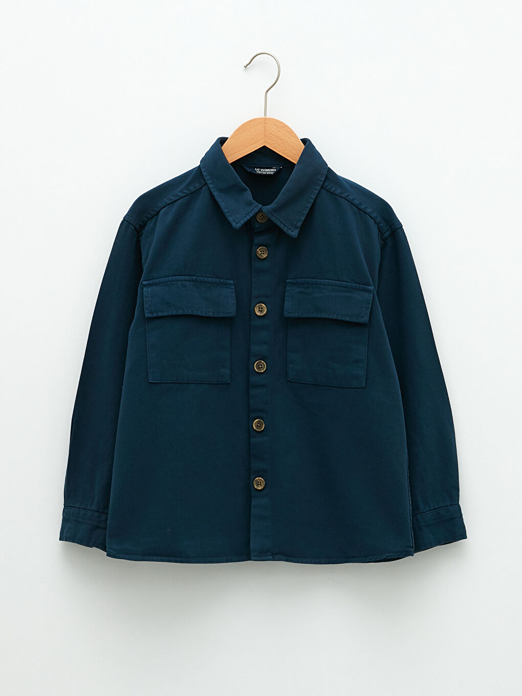 قميص ولادي بأكمام طويلة من قماش جبردين أساسي