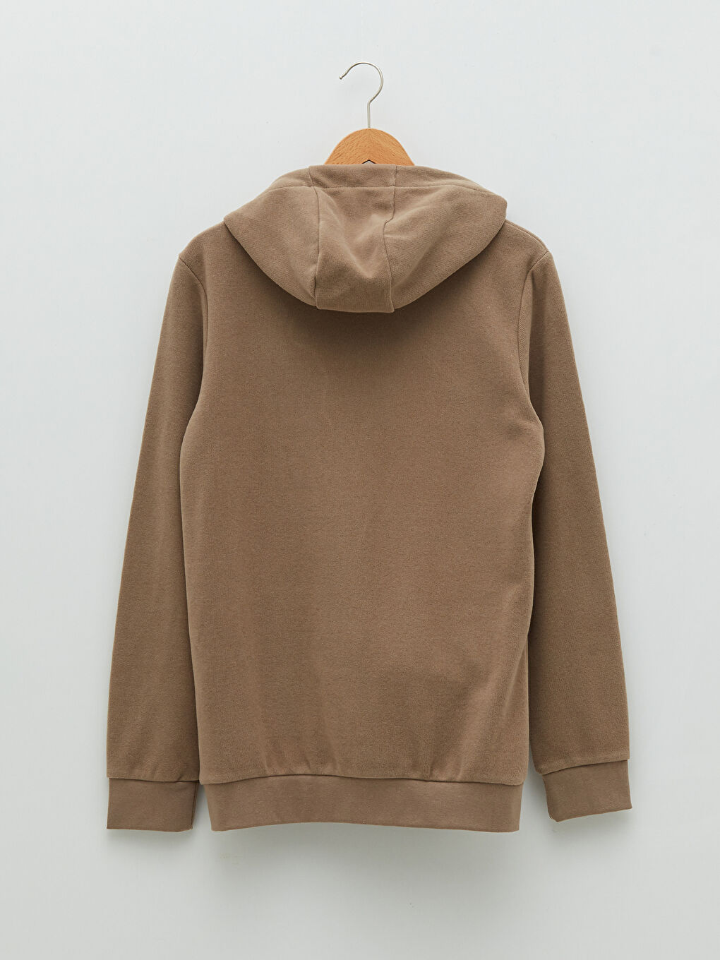 Kahverengi Uzun Kollu Erkek Hoodie-6