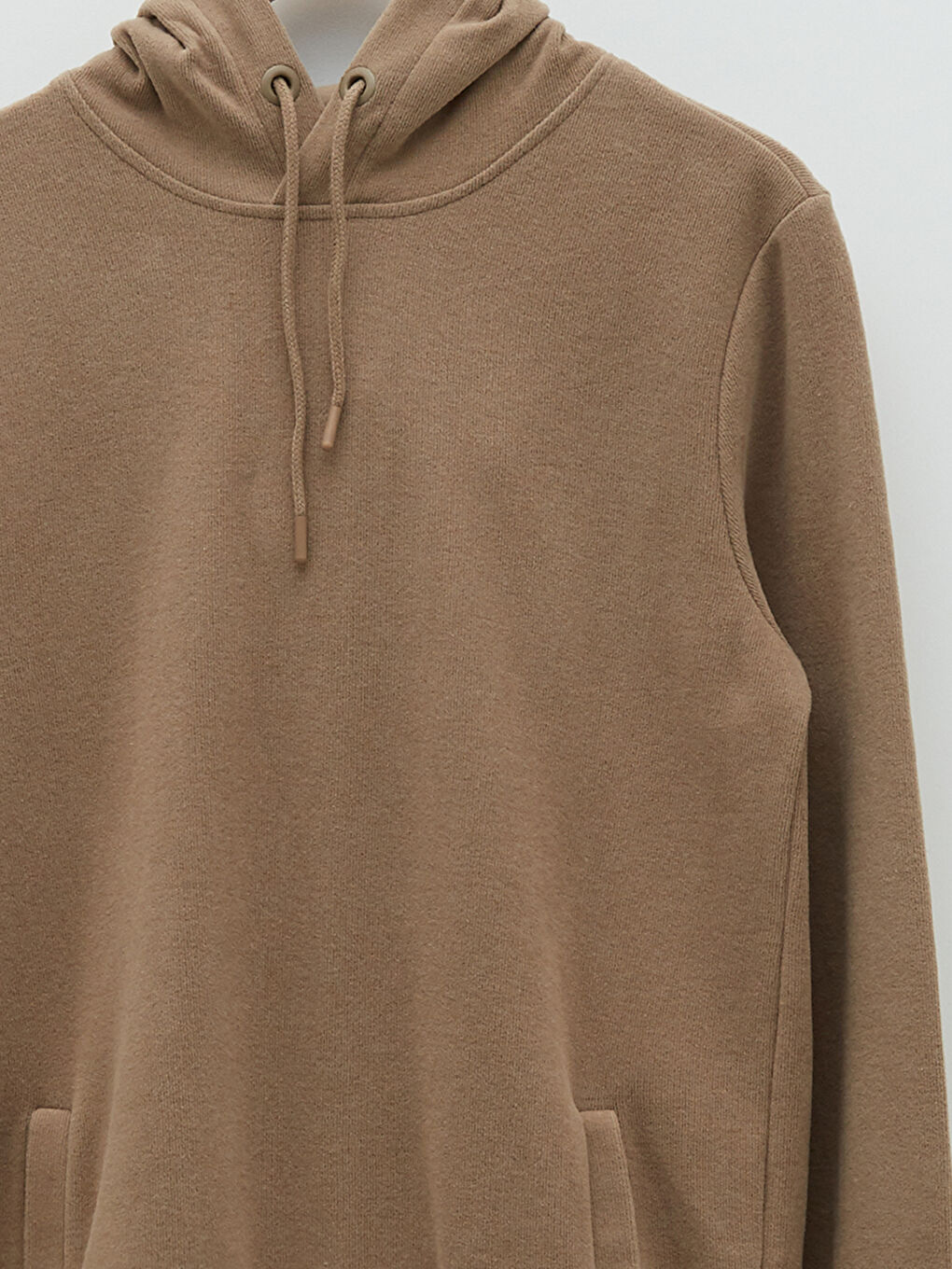 Kahverengi Uzun Kollu Erkek Hoodie-7