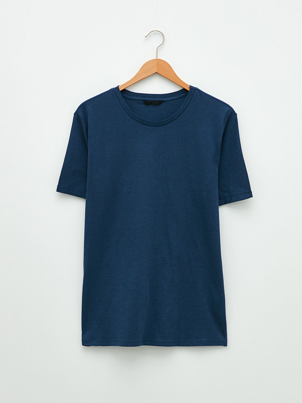 Crew Neck Short Sleeve Basic Combed Cotton Men's T-shirt-5