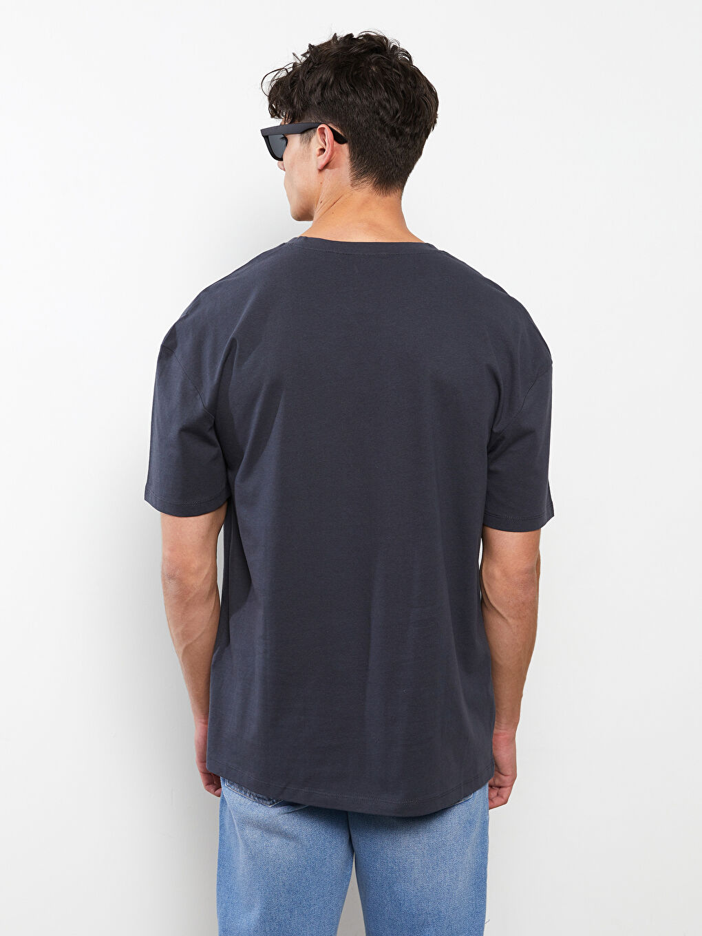 Oversize Crew Neck Short Sleeve Printed Jersey Men's T-Shirt-4