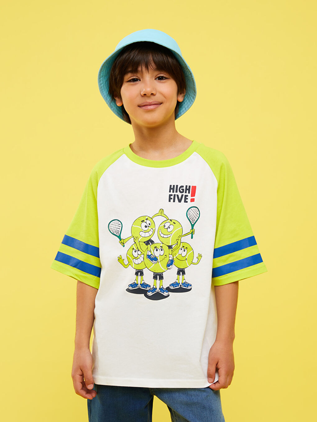 Crew Neck Printed Short Sleeve Boys' T-Shirt