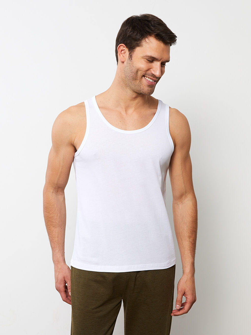 Athlète Basique en Coton à Col Rond pour Hommes