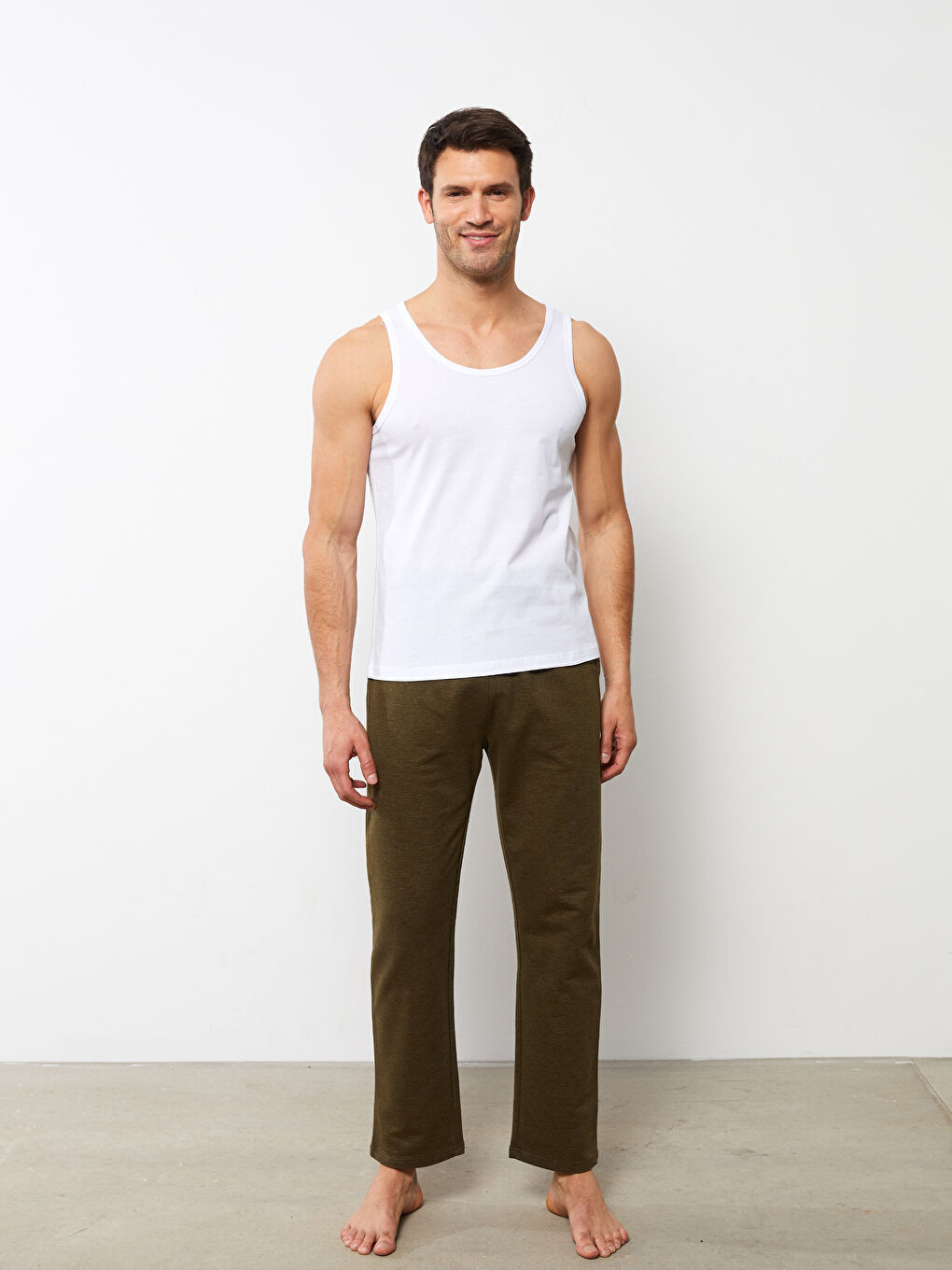 Athlète Basique en Coton à Col Rond pour Hommes-2