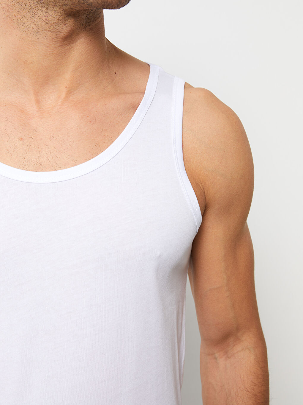 Athlète Basique en Coton à Col Rond pour Hommes-3