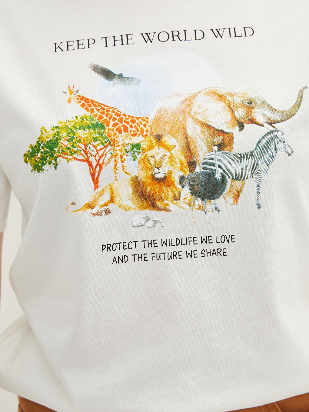 Crew Neck Printed Short Sleeve Cotton Women's T-shirt-2
