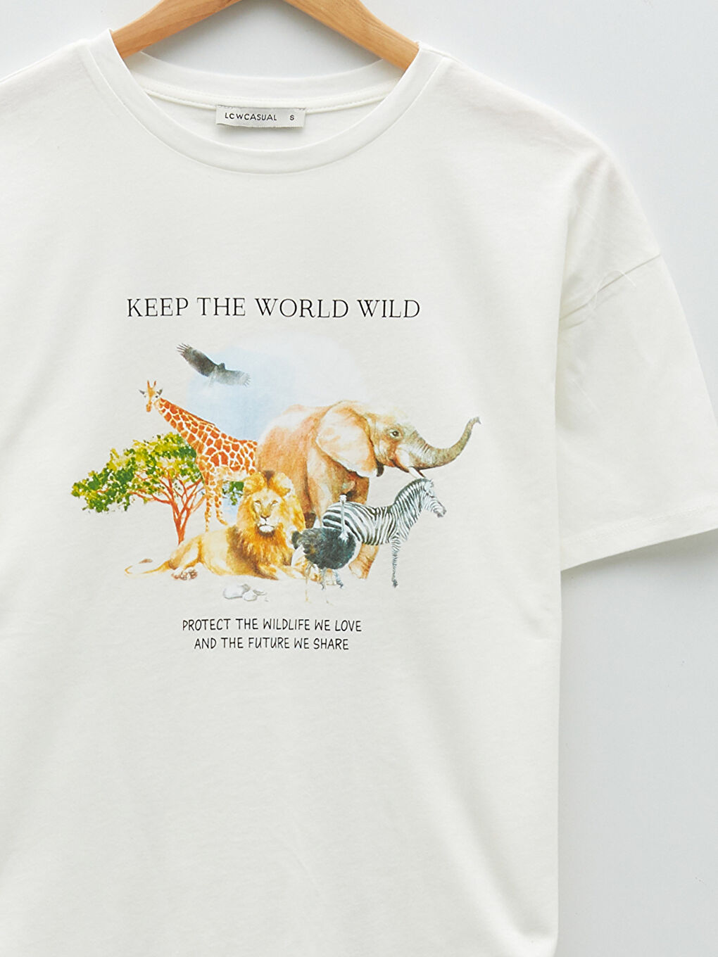 Crew Neck Printed Short Sleeve Cotton Women's T-shirt-7