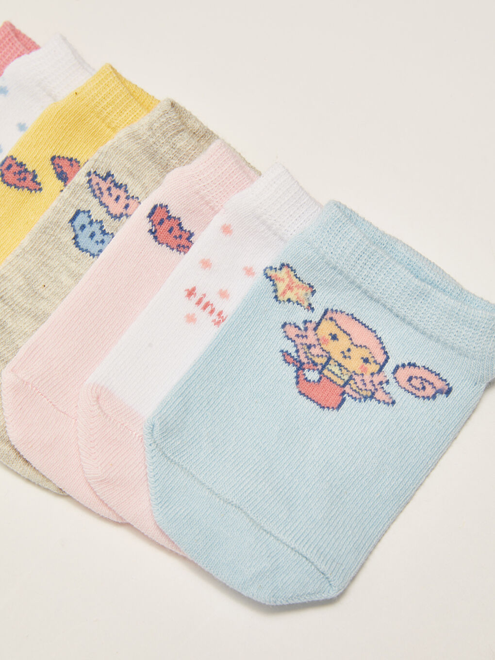 Baskılı Kız Bebek Patik Çorap 7'li-2