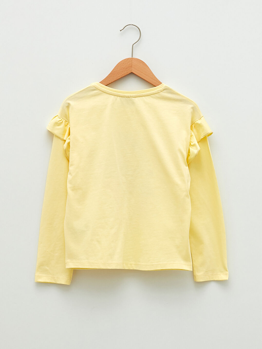 Crew Neck Printed Double Sided Sequined Long Sleeve Girls T-Shirt-3