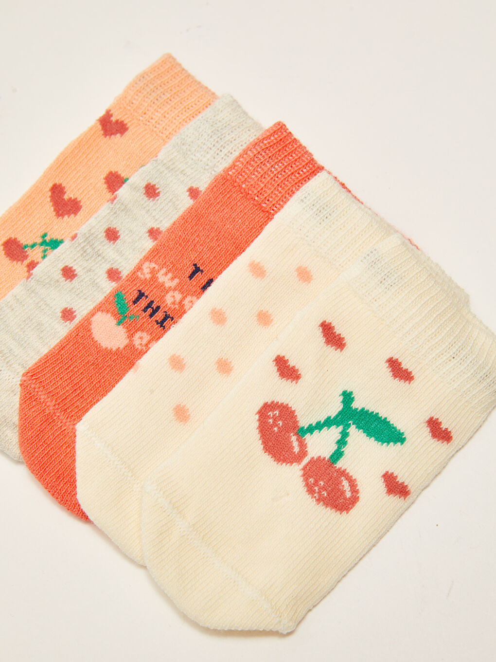 Baskılı Kız Bebek Patik Çorap 5'li-2