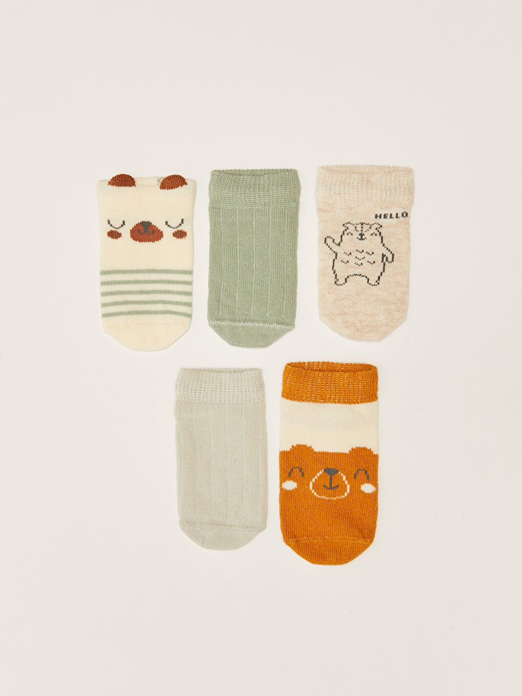 Printed Unisex Baby Booties Socks 5 Pack-1