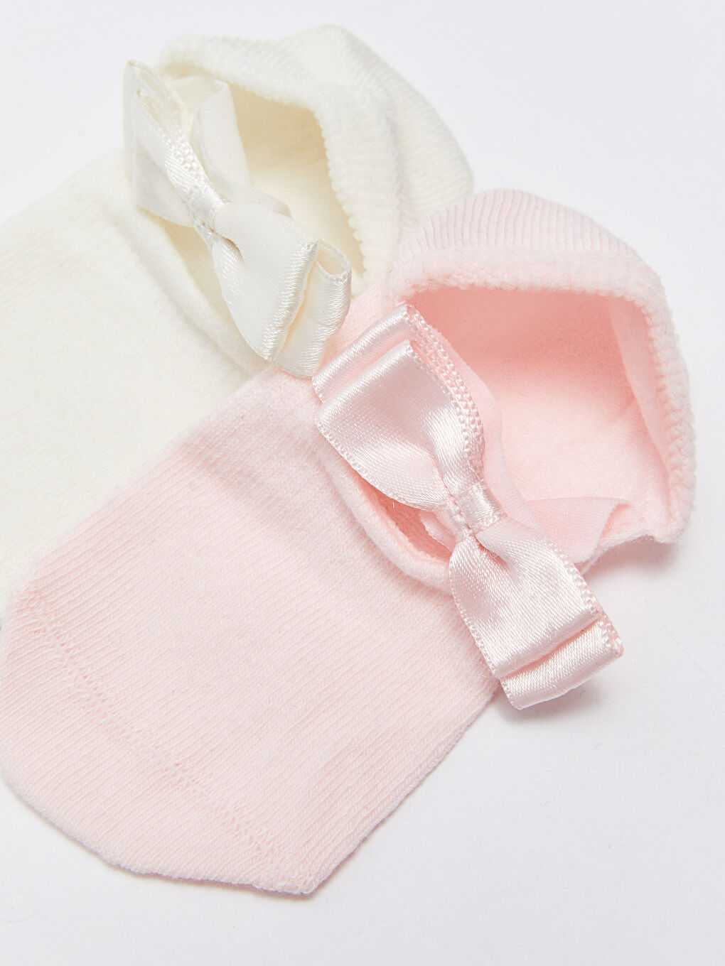 Pembe Basic Kız Bebek Babet Çorap 2'li-2