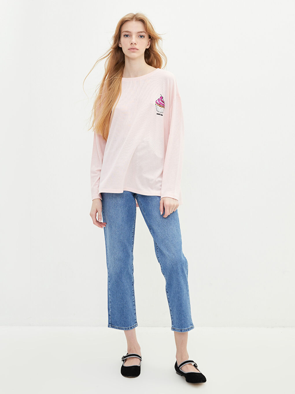 Crew Neck Sequin Embellished Women's T-Shirt-3