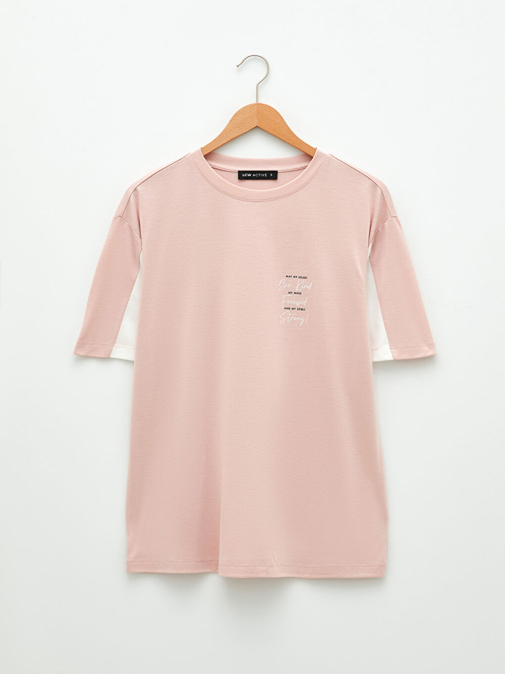 Футболка с круглым вырезом, с буквенным принтом и коротким рукавом для женщин-4