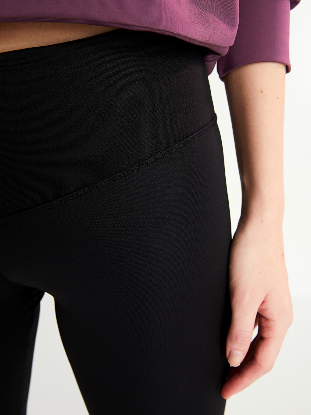 XSIDE ACTIVE Women's Elasticated Waist Plain Sports Leggings -S28324Z8-CVL