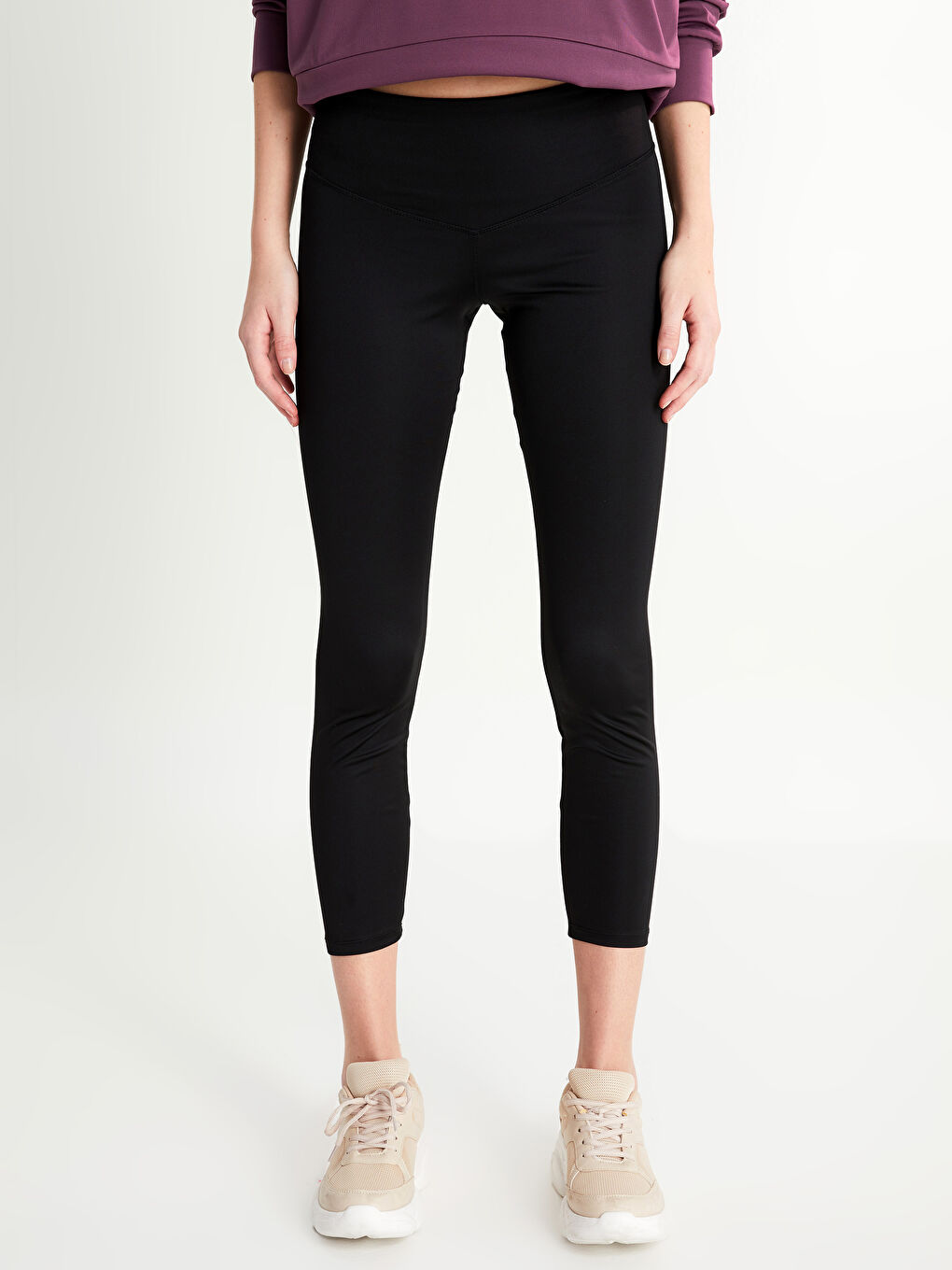 XSIDE ACTIVE Women's Elasticated Waist Plain Sports Leggings -S28324Z8-CVL