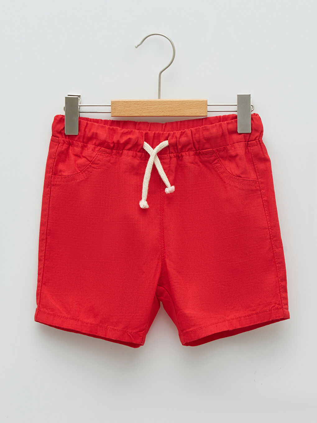 Basic Elastic Waist Baby Boy Gabardine Shorts