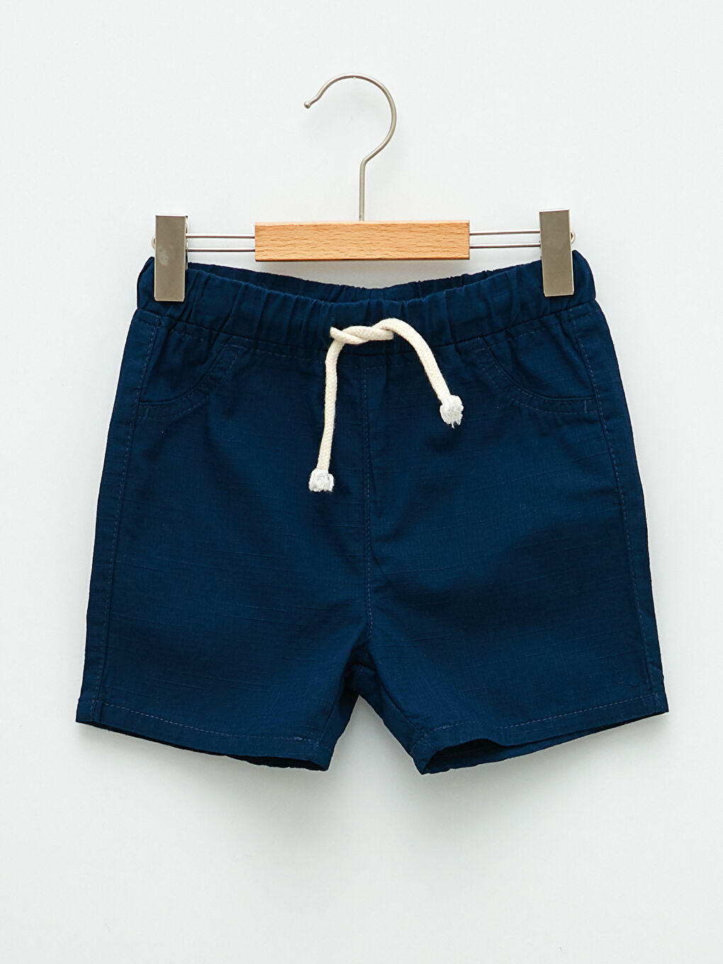 Basic Elastic Waist Baby Boy Gabardine Shorts