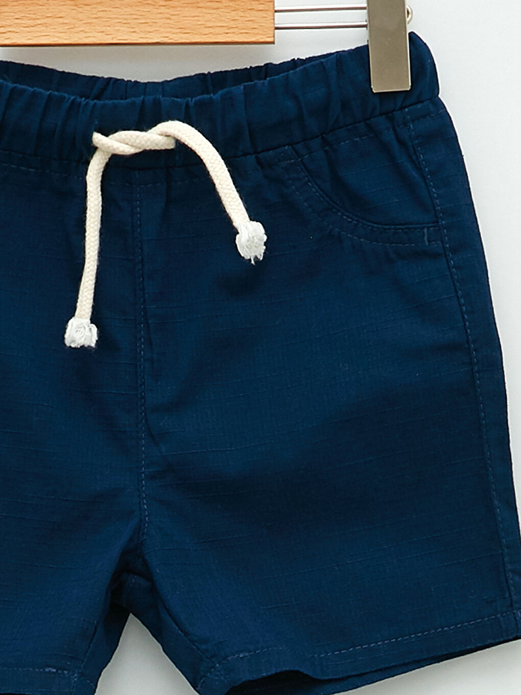 Basic Elastic Waist Baby Boy Gabardine Shorts-2