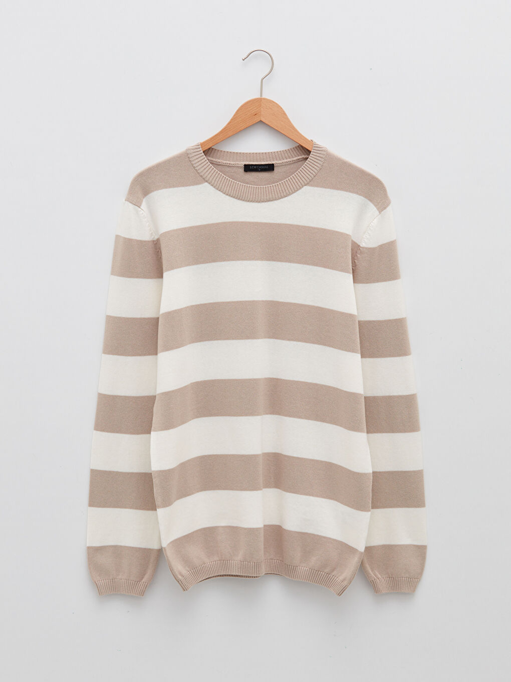 Crew Neck Long Sleeve Color Block Men's Knitwear Sweater-5