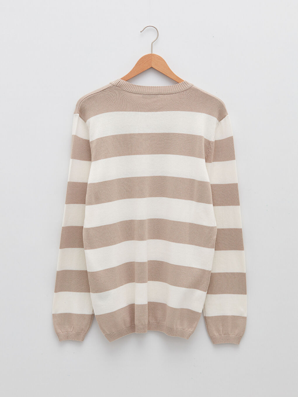 Crew Neck Long Sleeve Color Block Men's Knitwear Sweater-6