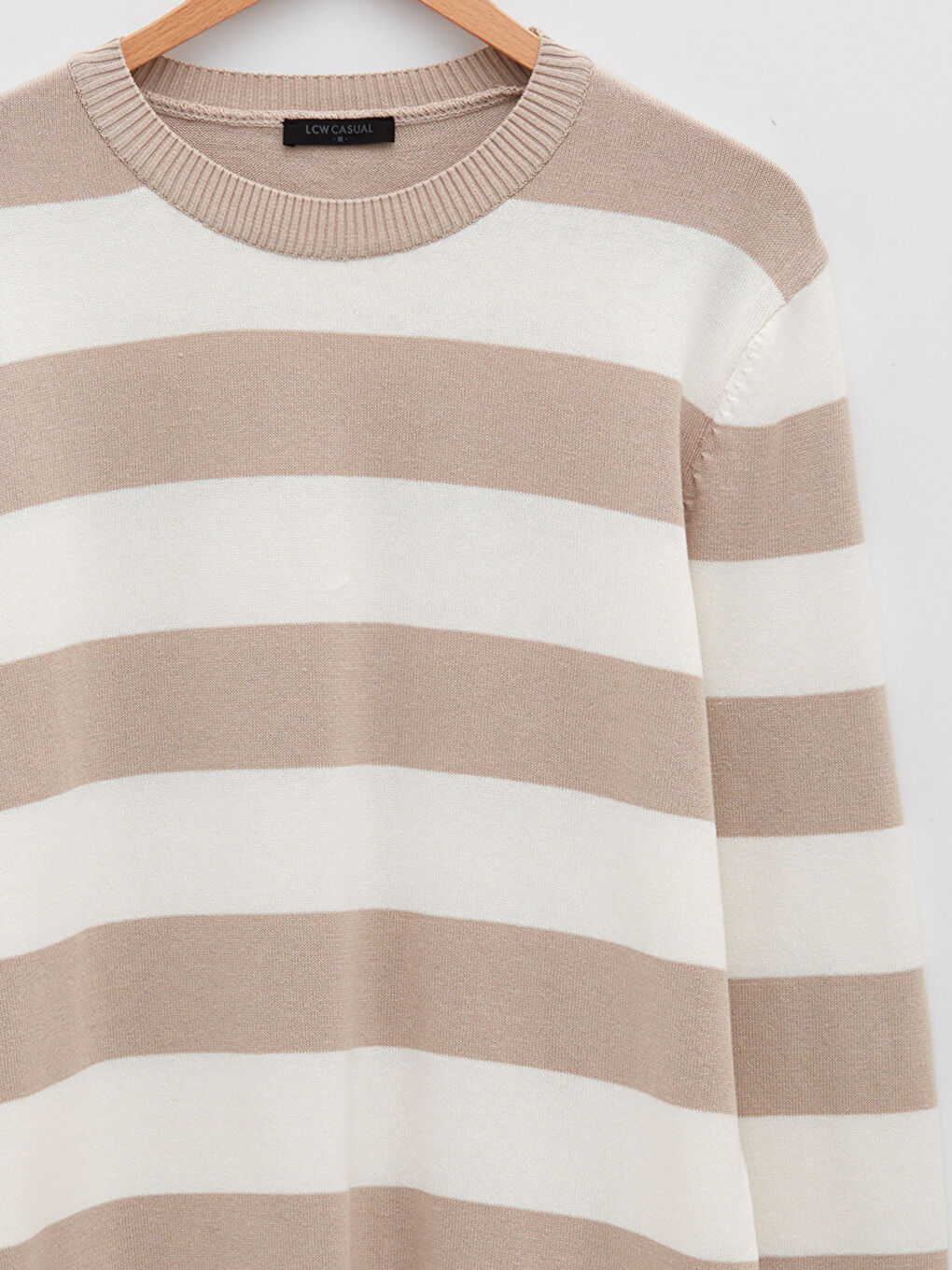 Crew Neck Long Sleeve Color Block Men's Knitwear Sweater-7