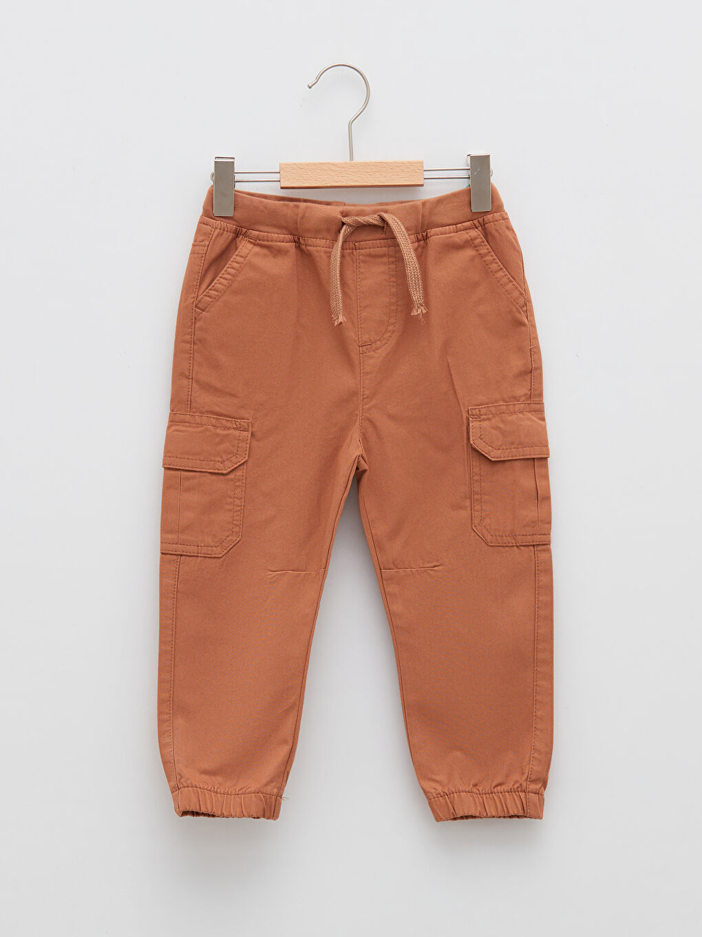 Basic Cotton Baby Boy Jogger Trousers With Elastic Waist-1