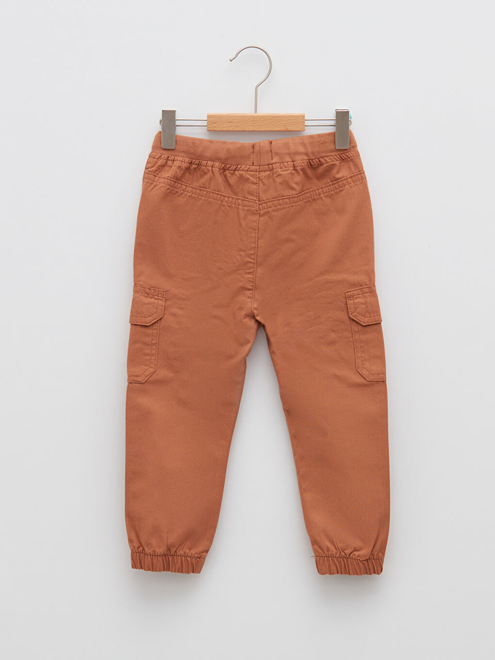 Basic Cotton Baby Boy Jogger Trousers With Elastic Waist-2