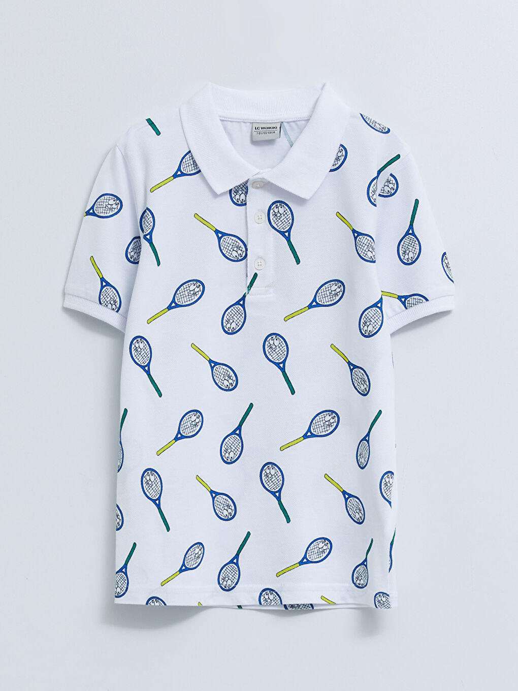 Polo Neck Printed Short Sleeve Boy T-Shirt and Roller-1