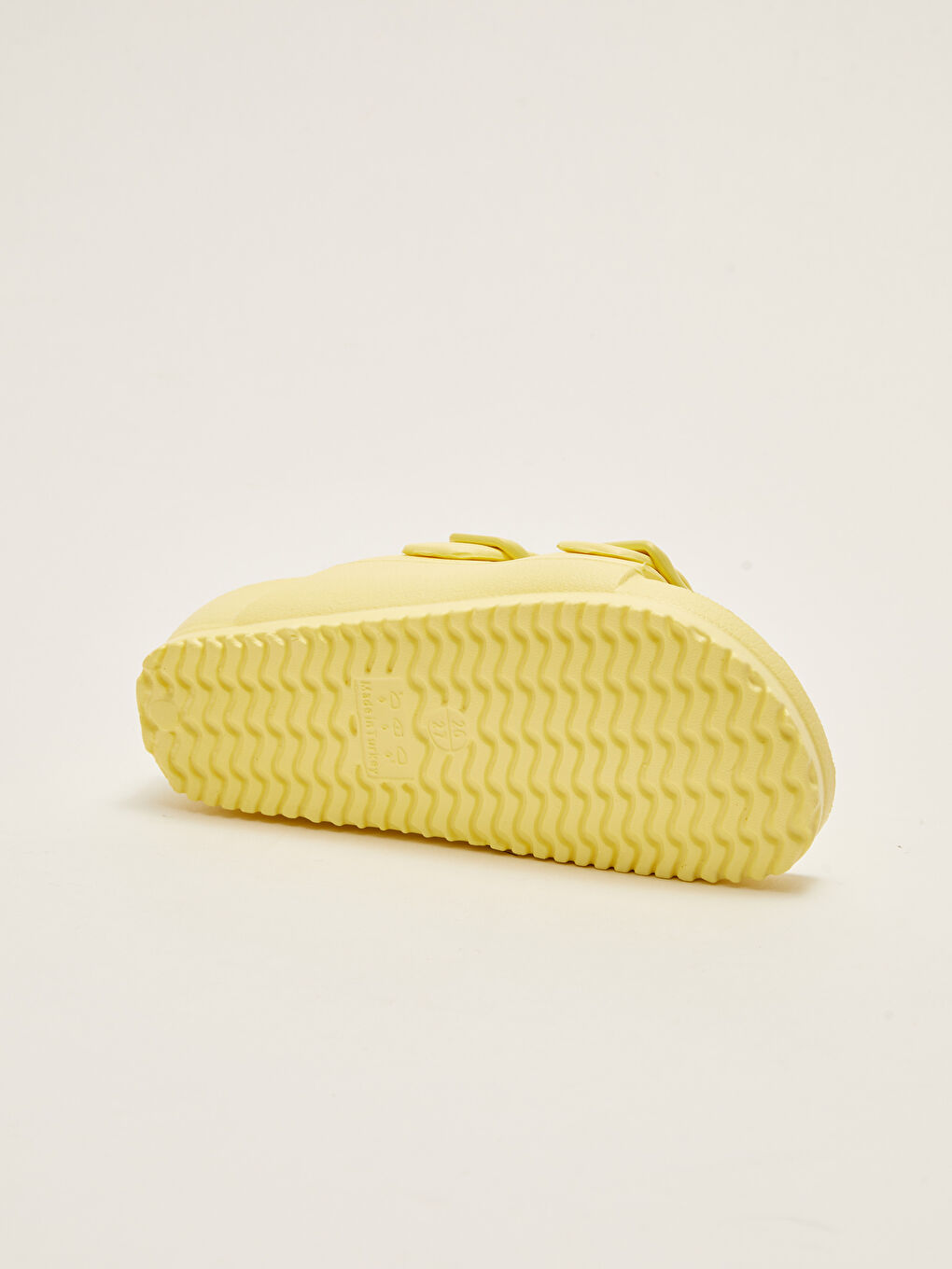 Double Band Buckle Detailed Girls Slippers-3