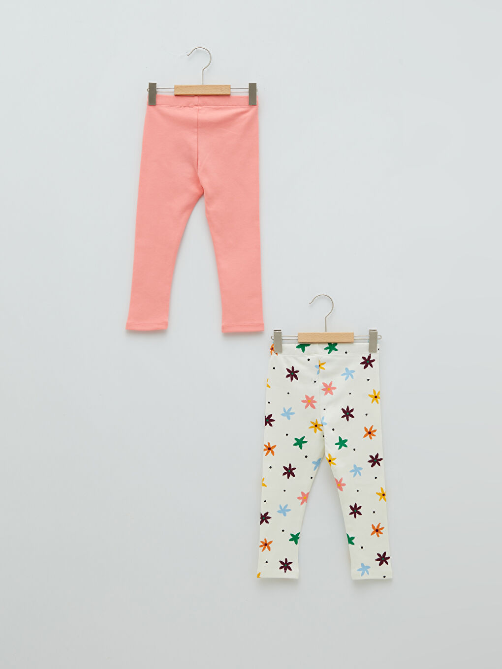 Elastic Waist Cotton Baby Girl Tights 2-Pack-1