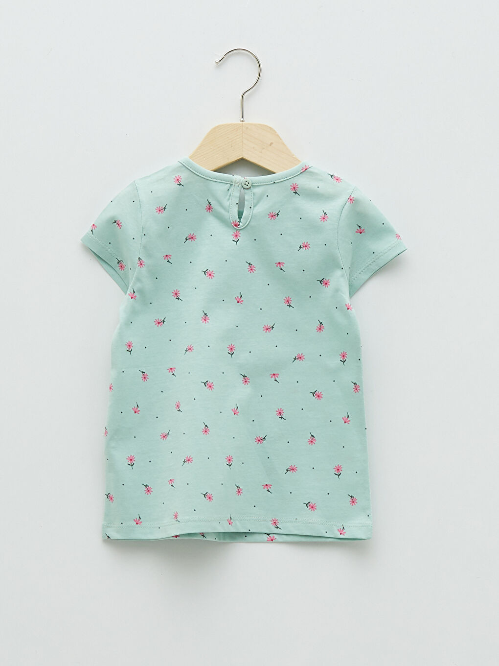 Crew Neck Short Sleeve Printed Baby Girl T-Shirt 2 Pieces-4