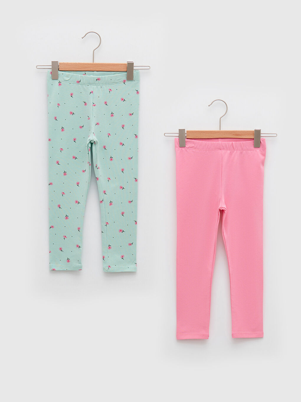 Elasticated Waist Baby Girls' Leggings 2 Pack