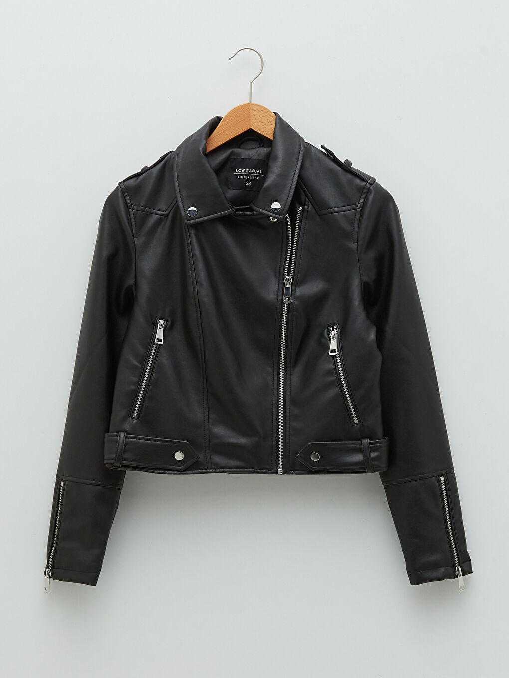 ジャケット・アウター Ameri BIG COLLAR TUCK SHOULDER COAT Leather jacket with statement shoulders Kimora | black