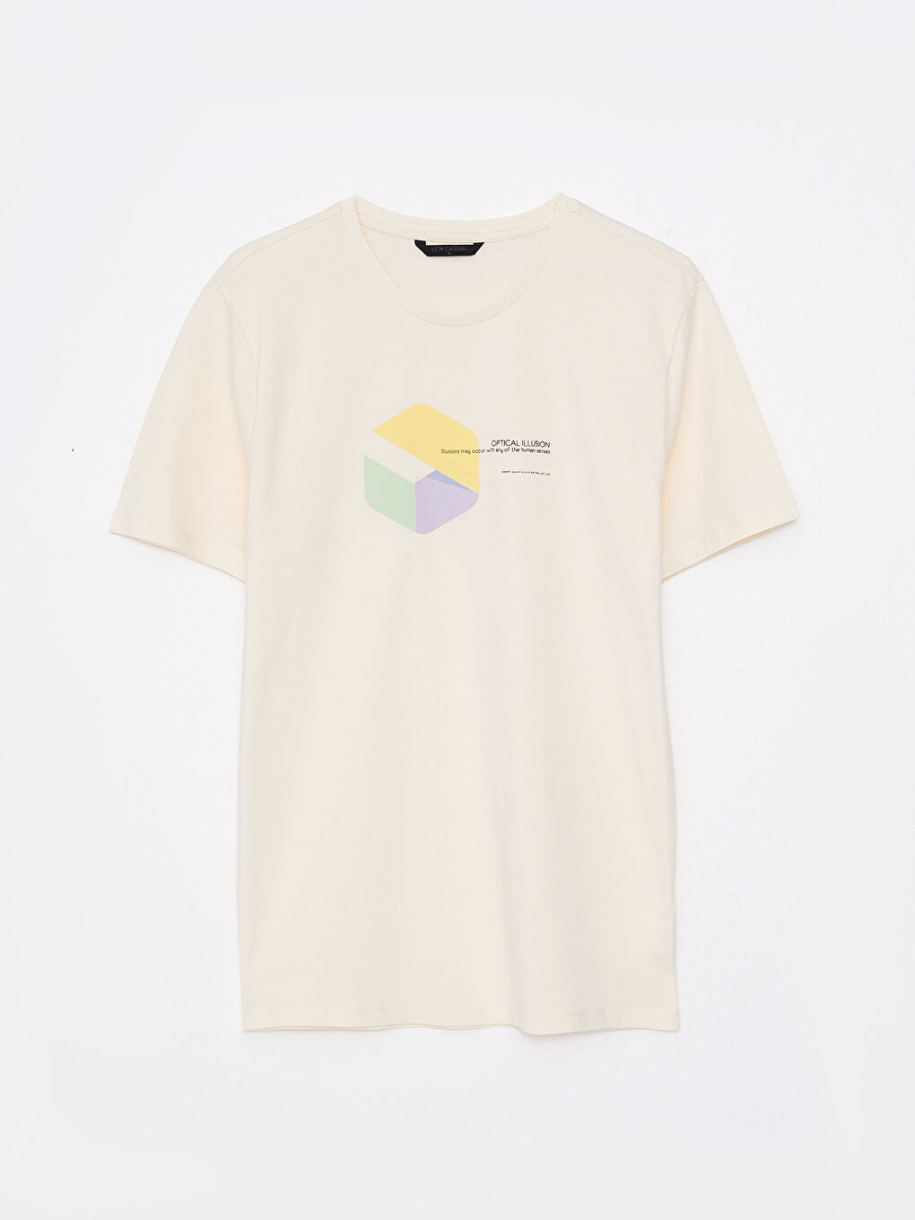 Crew Neck Short Sleeve Printed Combed Cotton Men's T-shirt-4