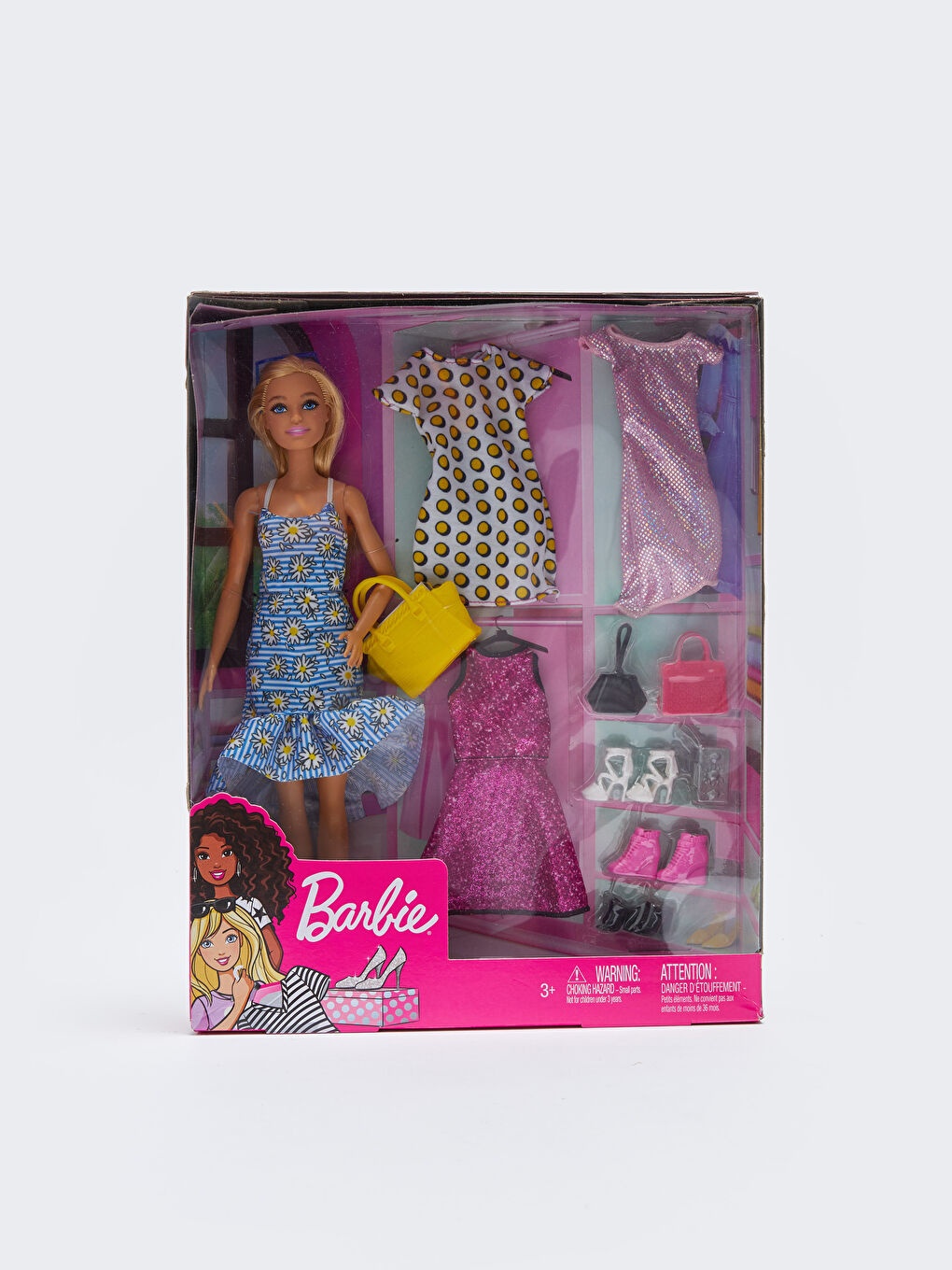 Barbie Pembe Gardrop Kız Çocuk Oyuncak Seti
