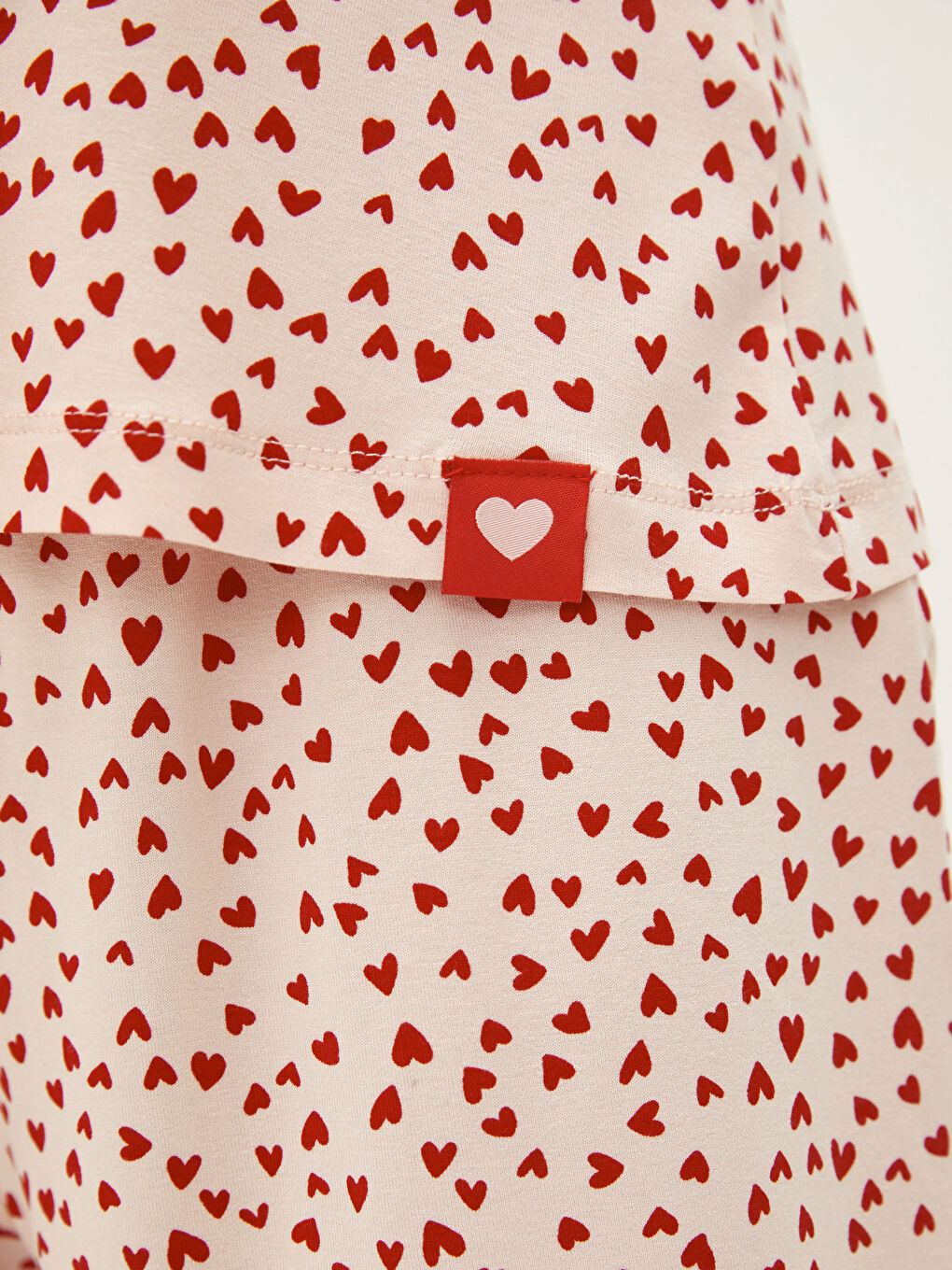 V-Neck Patterned Women's Pajamas Set with Straps-3