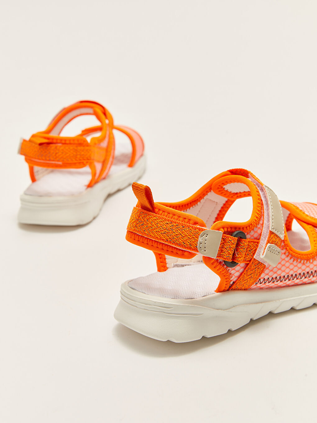 Сандалии для девочек с двойными ремешками на застежке-липучке-4