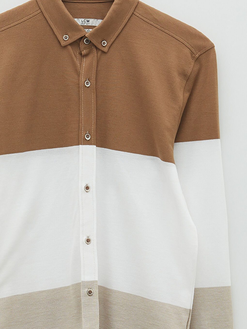 قميص رجالي ضيق بأكمام طويلة وكتلة ألوان-7