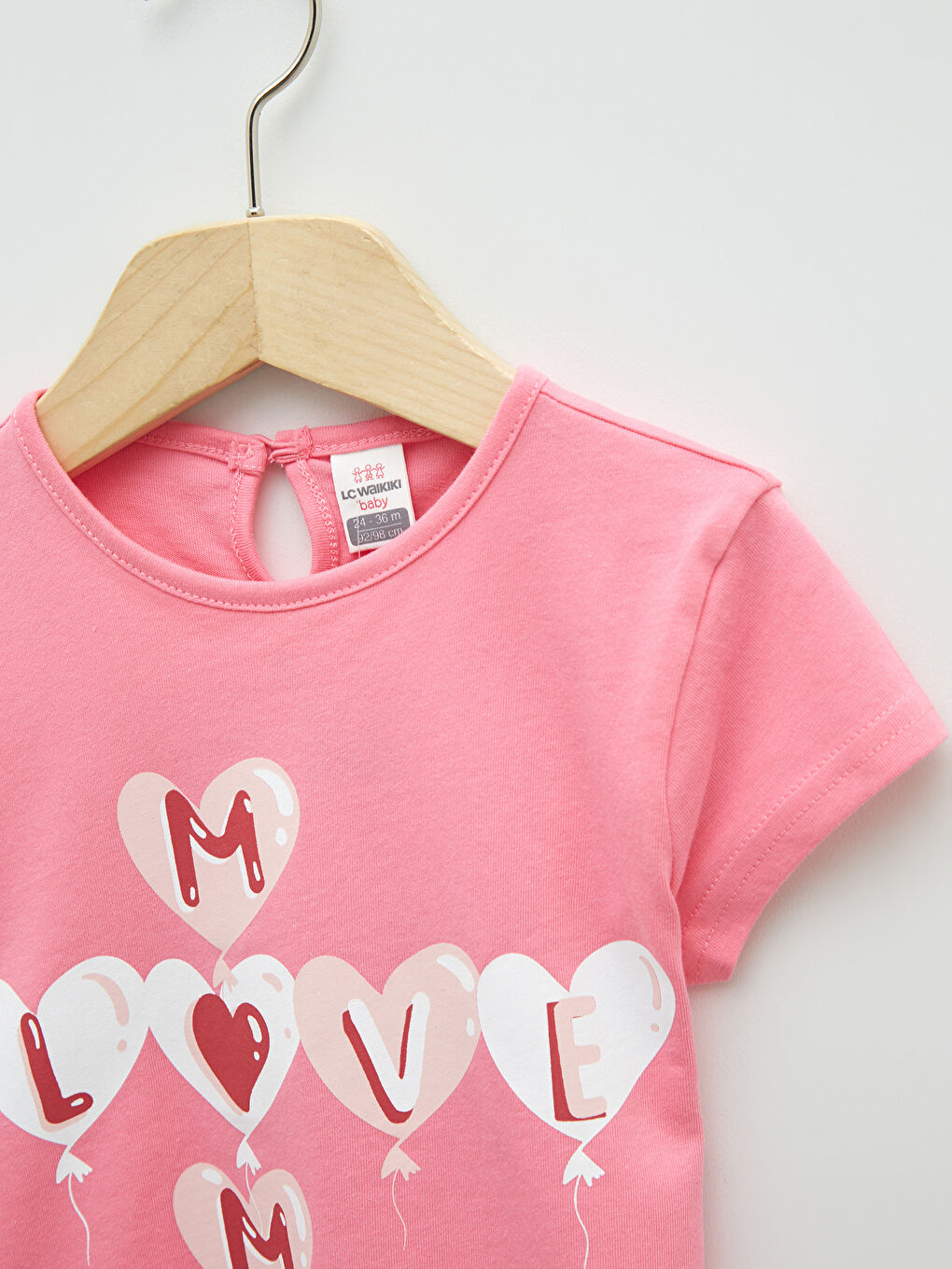 Crew Neck Short Sleeve Printed Cotton Baby Girl T-Shirt-1