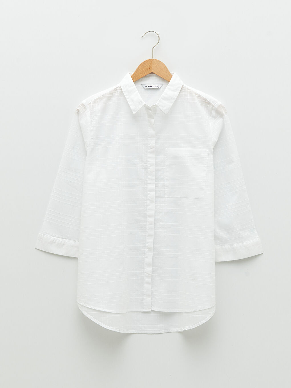 Chemise Femme en Coton à Motifs avec Fermeture à Boutons sur le Devant-5