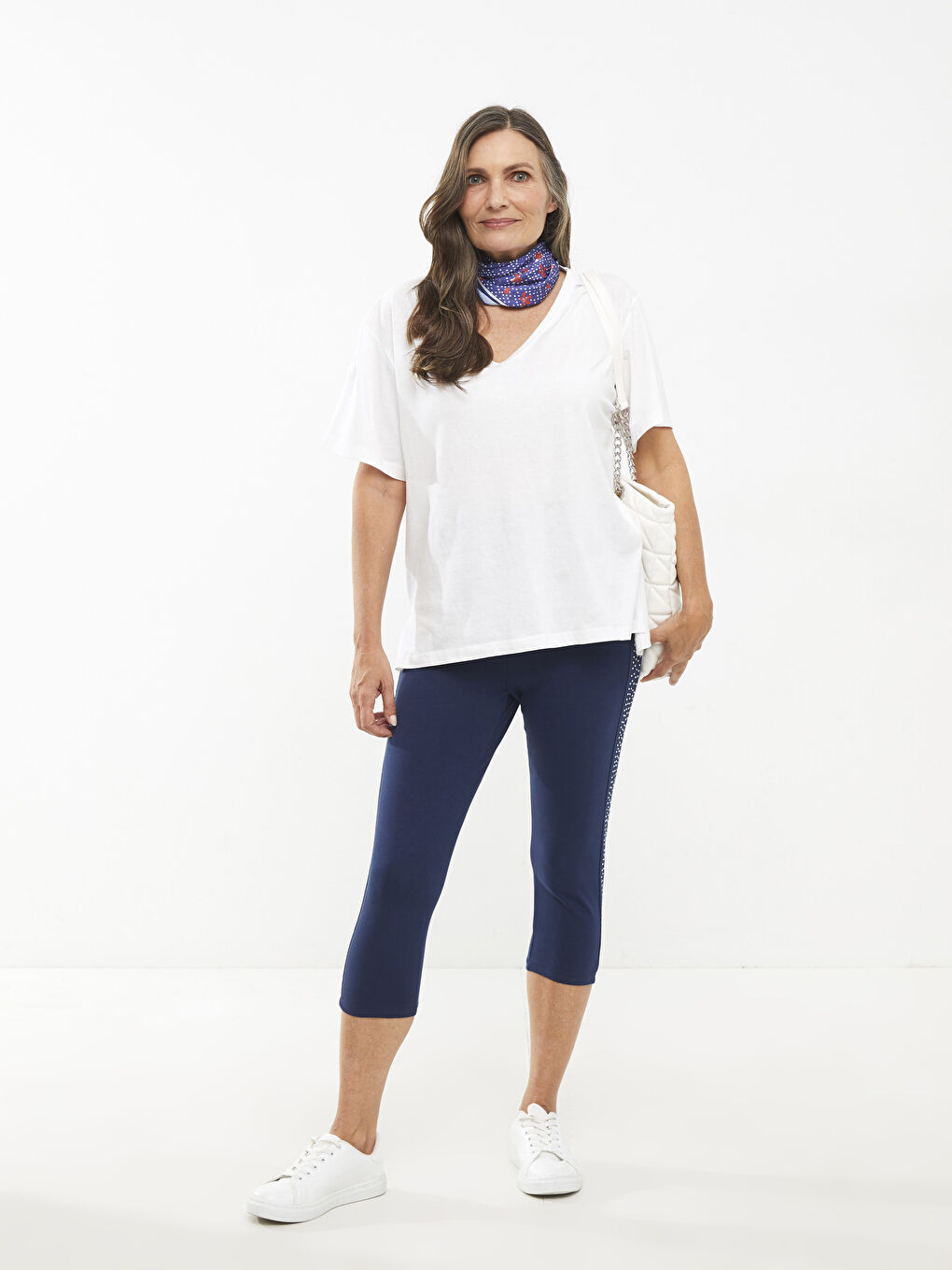 Tayt Femme Brodé à Taille Élastiquée-1