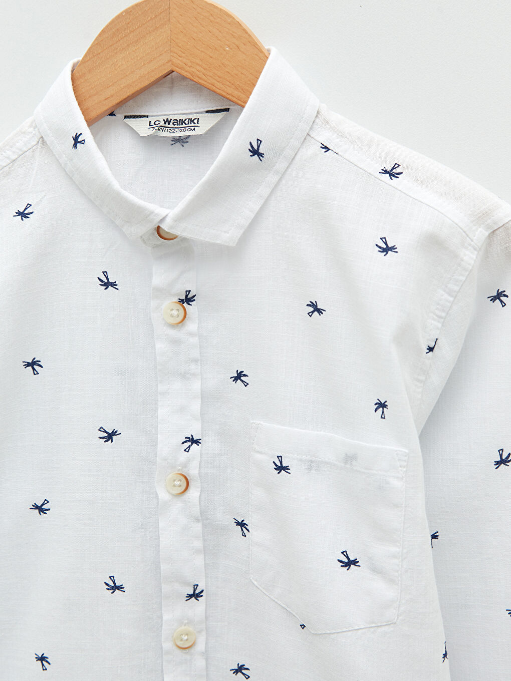 قميص أولاد كم طويل بوبلين مطبوع-2