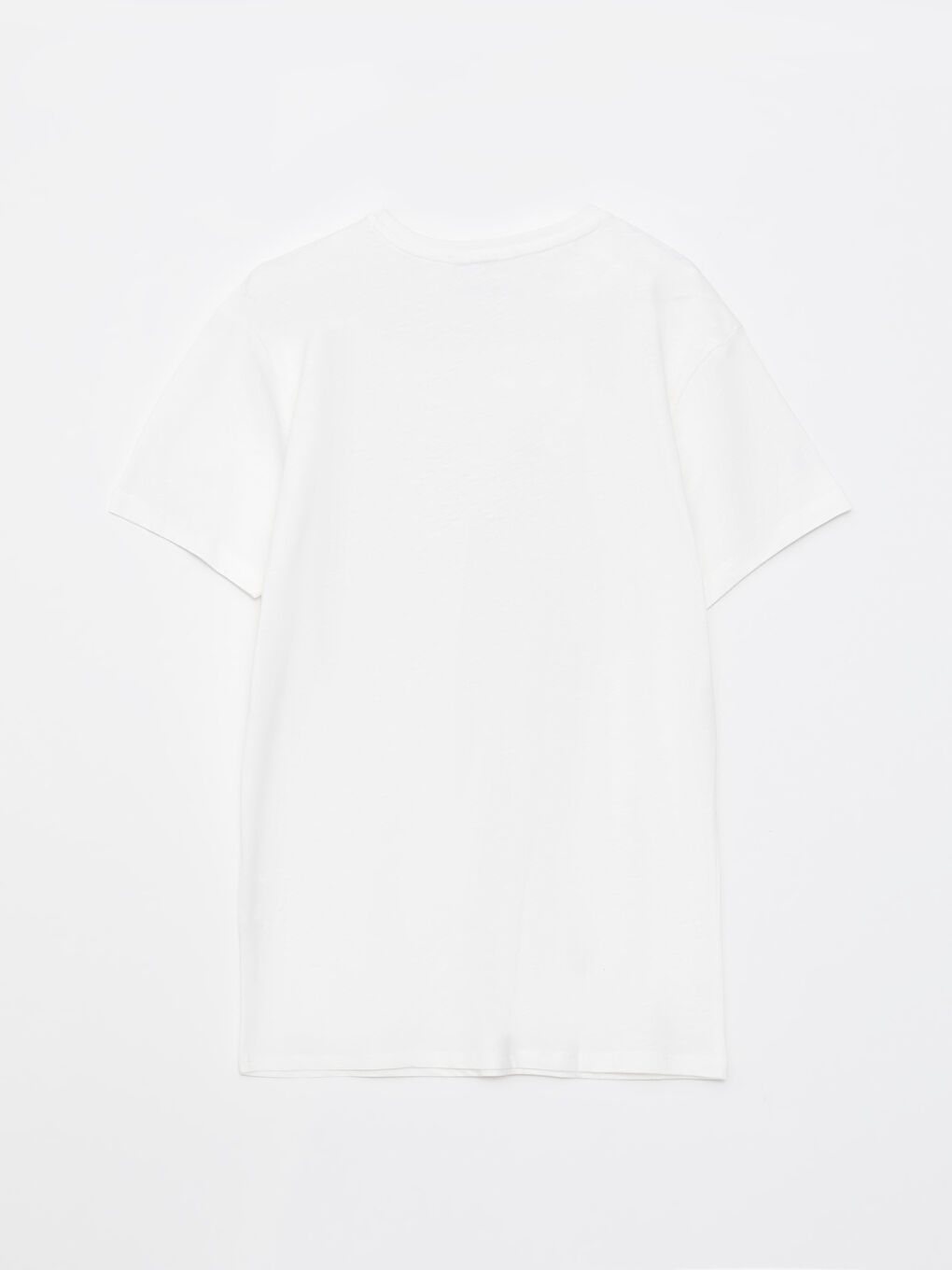 Ерлерге арналған трикотаж дөңгелек жағалы қысқа жең принтті мақта футболка-6