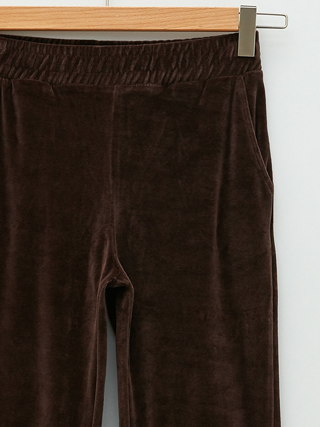 بنطلون رياضي قطيفة بوسط مطاطي عادي للسيدات-7