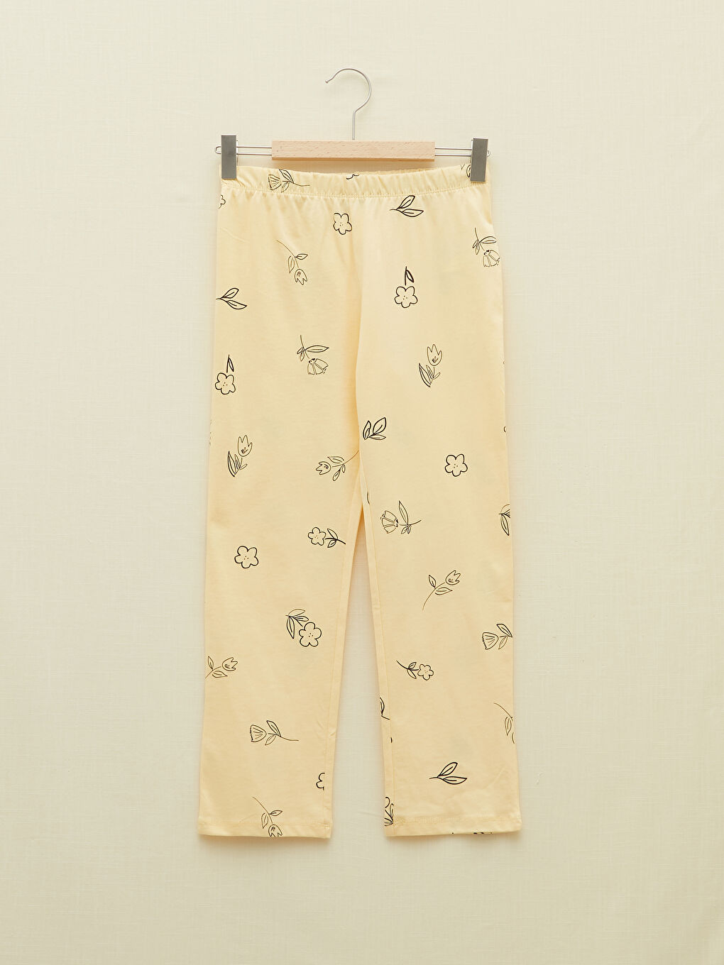 Turuncu Gömlek Yaka Baskılı Uzun Kollu Kız Çocuk Pijama Takımı-2