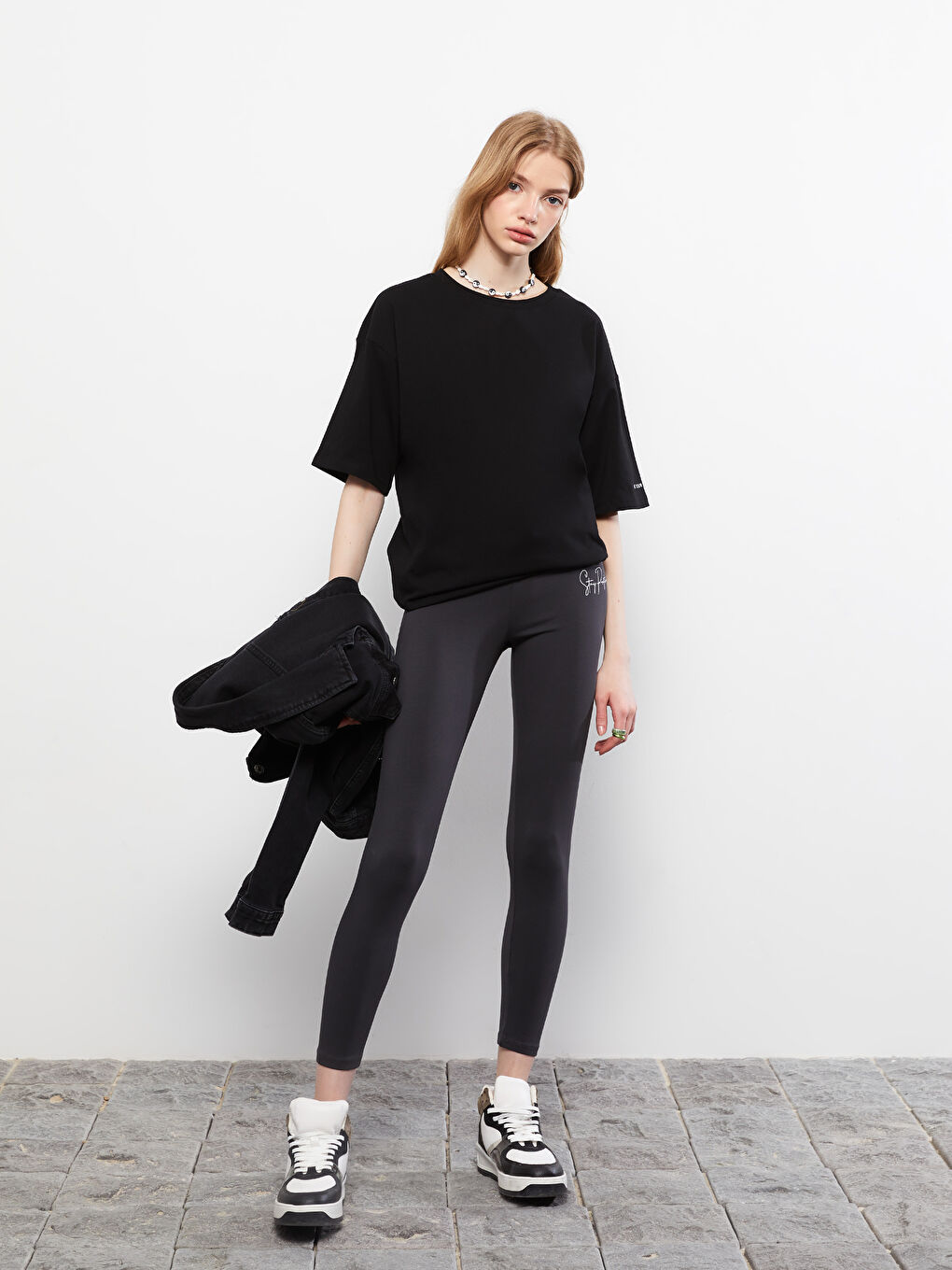 Elastic Waist Printed Cotton Women's Leggings